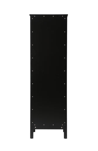 20 Inch Wide Bathroom Linen Storage Freestanding Cabinet In Black