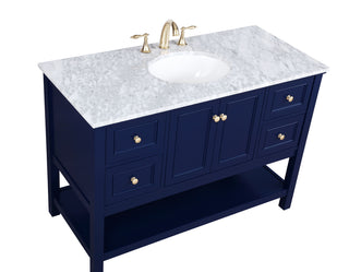 48 inch Single bathroom vanity in Blue