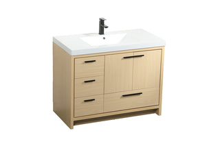 42 inch Single bathroom vanity in Maple