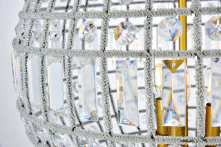 Olivia 3 light French Gold Pendant Clear Royal Cut Crystal