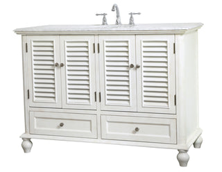 48 inch Single Bathroom Vanity in Antique White