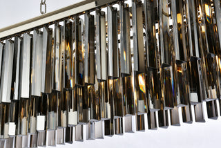 Sydney 12 light polished nickel Chandelier Silver Shade (Grey) Royal Cut Crystal