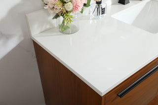 48 inch Single bathroom vanity in teak with backsplash