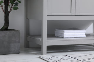 42 inch Single Bathroom Vanity in Gray with Backsplash