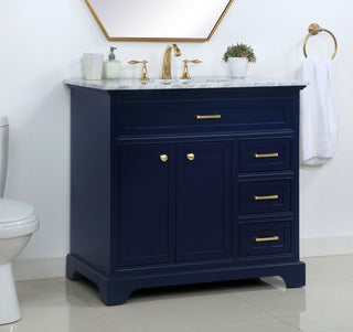 36 inch Single bathroom vanity in Blue