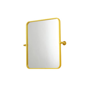 Soft corner pivot mirror 20x24 inch in gold