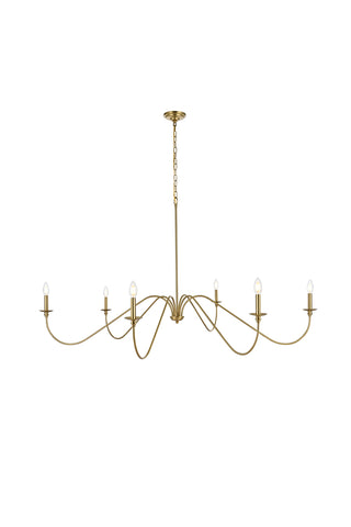 Rohan 60 inch chandelier in Satin Gold