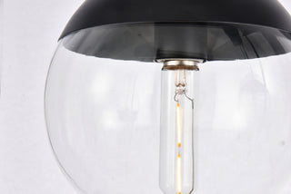 Eclipse 5 Lights Black Pendant With Clear Glass