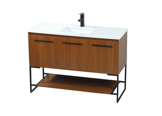 48 inch Single bathroom vanity in teak