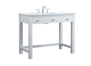 42 Inch ADA Compliant Bathroom Vanity In White