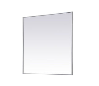 Metal Frame Square Mirror 48 inch in Silver