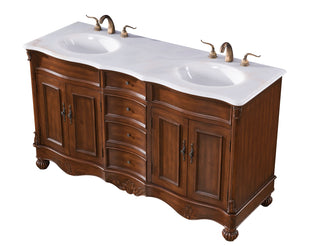 60 In. Double Bathroom Vanity