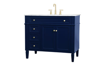 40 inch Single bathroom vanity in blue