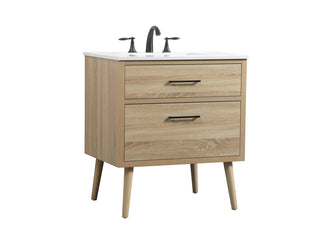 30 inch Single bathroom vanity in mango wood