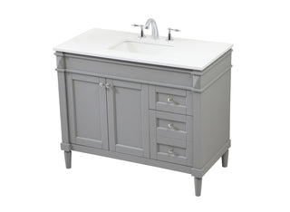 42 inch Single bathroom vanity in grey