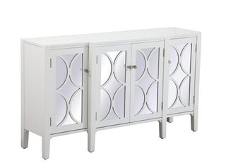60 inch mirrored credenza in White