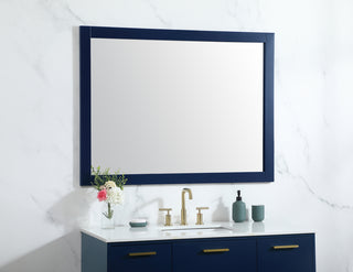 Aqua vanity mirror 48x36 inch in blue