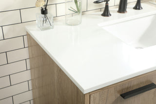42 inch Single bathroom vanity in natural oak