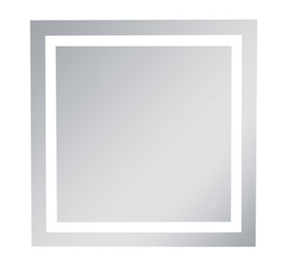 LED Hardwired Mirror Square W28 H28 Dimmable 5000K