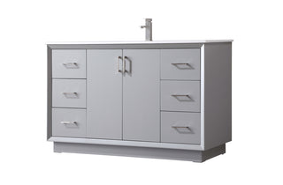 54 Inch SIngle Bathroom Vanity In Grey