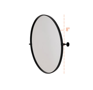 Round pivot mirror 30 inch in black