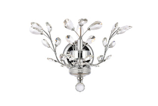 Orchid 1 light Chrome Wall Sconce Clear Royal Cut Crystal