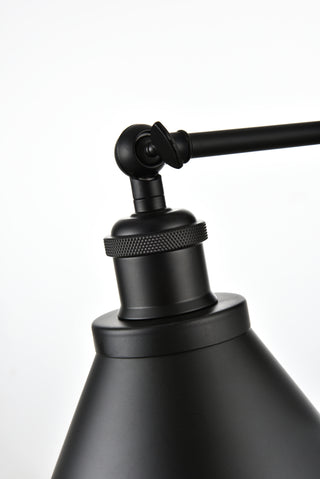 Blaise 1 light Black plug in wall sconce