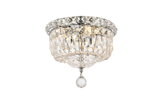 Tranquil 4 light Chrome Flush Mount Clear Royal Cut Crystal