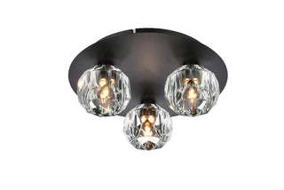 Graham 3 Light Ceiling Lamp in Black