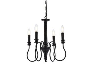 Flynx 4 lights pendant in black