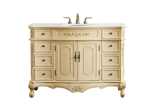 48 in. Single Bathroom Vanity set in light antique beige