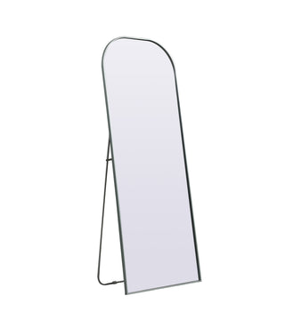 Metal Frame Arch Full Length Mirror 28x74 Inch in Silver