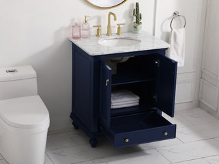 30 inch Single bathroom vanity in blue