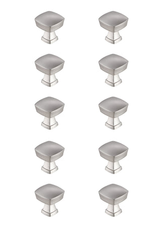 Irvin 1.3" Brushed Nickel Square Knob Multipack (Set of 10)