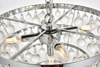 Kora Collection Pendant D17 H10.9 Lt:5 Chrome Finish