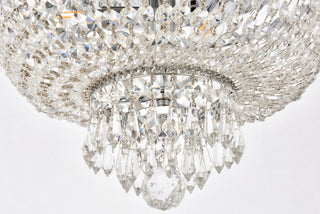 Century 4 light Chrome Flush Mount Clear Royal Cut Crystal