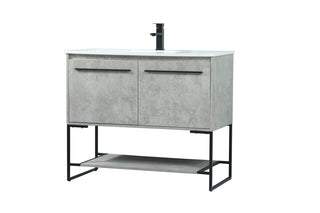 40 inch Single bathroom vanity in concrete grey