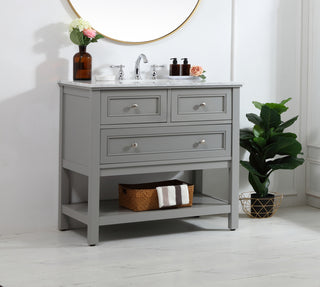 36 in. Single bathroom vanity set in Grey