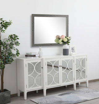 Rectangular mirror 48x36 inch in chevron