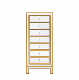 Lingerie Chest 7 drawers 18in. W x 15in. D x 42in. H in gold