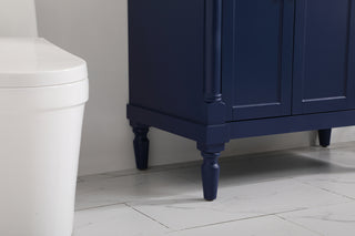 36 inch Single bathroom vanity in blue