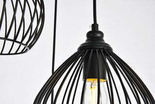 Sayer Collection Pendant D16.0 H23.1 Lt:3 Black Finish