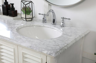 60 inch Double Bathroom Vanity in Antique White