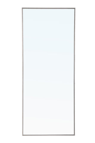 Metal frame Rectangle Mirror 30 inch Silver