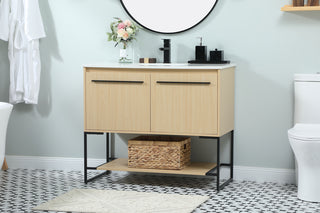 40 inch Single bathroom vanity in maple