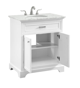 30 In. Single Bathroom Vanity Set In White