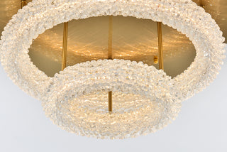 Bowen 22 inch Adjustable LED Flush Mount in Satin Gold