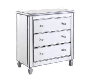 3 Drawer Bedside Cabinet 33 in.x 18 in.x 32 in. in silver paint