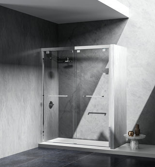 Semi-frameless shower door 60 x 76 Polished Chrome