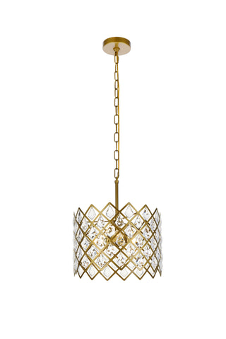 Lyla 13 inch pendant in brass